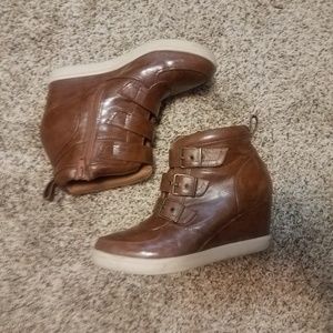 Mossimo Brown Wedge Sneakers/ Boots